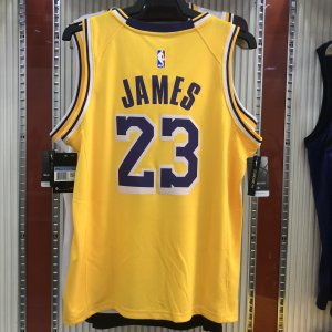 LeBron James No.23 Gold 2020-2021 Swingman Jersey - image 8