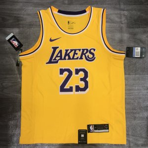 LeBron James No.23 Gold 2020-2021 Swingman Jersey - image 3
