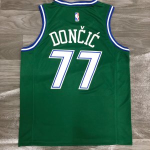 Dallas Mavericks Luka Doncic #77 Green Hardwood Classics 2020-2021 Jersey - Classic Edition - image 12