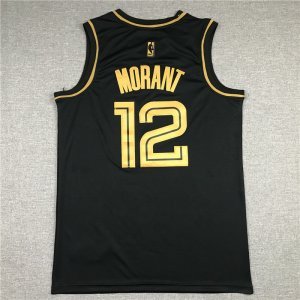 Ja Morant - Memphis Grizzles #12 Black / Gold