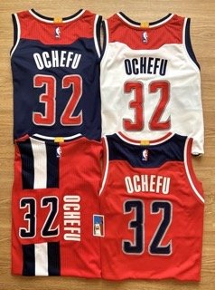 Lot of 4 Daniel Ochefu Washington Wizards Game Issued Worn Used Procut Jerseys