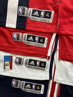 Lot of 4 Daniel Ochefu Washington Wizards Game Issued Worn Used Procut Jerseys - image 4