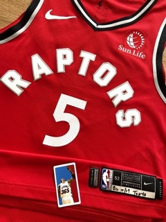 Stanley Johnson Toronto Raptors Game Worn Used GU NBA Jersey Nike MGG NBA Japan - image 3