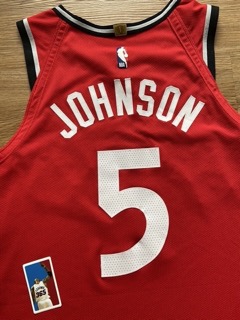 Stanley Johnson Toronto Raptors Game Worn Used GU NBA Jersey Nike MGG NBA Japan - image 4