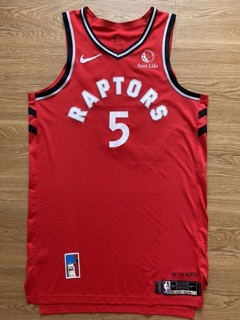 Stanley Johnson Toronto Raptors Game Worn Used GU NBA Jersey Nike MGG NBA Japan - image 7