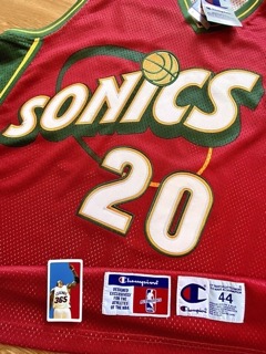 Gary Payton Seattle Supersonics Size 44 Champion Authentic Jersey NWT Deadstock - image 3
