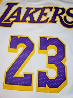 Lebron James Size 44 M Medium Mens LA Lakers White Authentic NBA Jersey NWT Nike - image 3