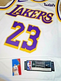 Lebron James Size 44 M Medium Mens LA Lakers White Authentic NBA Jersey NWT Nike - image 4