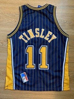 Jamaal Tinsley Size 40 EUC Champion Authentic Indiana Pacers NBA Jersey Vintage