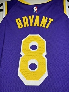Kobe Bryant Size 48 L LA Lakers Purple nike Authentic Jersey Statement Edition 8 - image 4