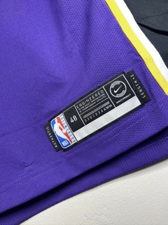 Kobe Bryant Size 48 L LA Lakers Purple nike Authentic Jersey Statement Edition 8 - image 5