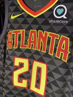 John Collins Atlanta Hawks Authentic Jersey Size 44 Medium NWT Icon Nike NBA ATL - image 3