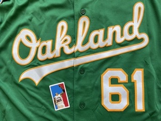 Cory Gearrin Oakland A's 2018 Playoffs Game Issued Worn Used MLB Baseball Jersey - image 3