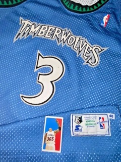 Stephon Marbury Authentic Starter size 48 L / XL Blue NBA Jersey Timberwolves #3 - image 3