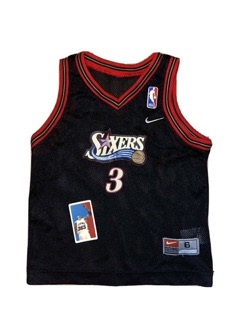 Allen Iverson Toddler Jersey Size 6 Nike Black Vintage 76ers NBA Preschool Boys - image 3