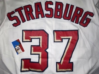 Stephen Stratsburg Washington Nationals White MLB Jersey size M Mens Medium #37 - image 3