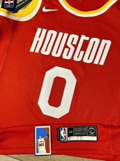 Russell Westbrook Size 40 S Mens HWC NBA Swingman Nike Jersey Houston Rockets #0 - image 3