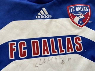 FC Dallas Toddler Jersey MLS Soccer Futbol Adidas boys blue stripe size 24M - image 3