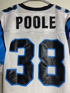 Tyrone Poole size M 40 Carolina Panthers Vintage Champion NFL Football Jersey 38 - image 3