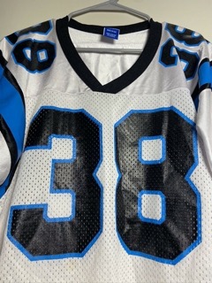 Tyrone Poole size M 40 Carolina Panthers Vintage Champion NFL Football Jersey 38 - image 4