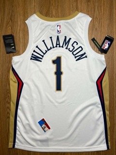 Zion Williamson Size 48 L New Orleans Pelicans Swingman Jersey Nike NWT White #1