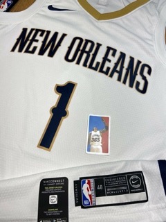 Zion Williamson Size 48 L New Orleans Pelicans Swingman Jersey Nike NWT White #1 - image 3