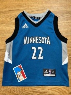 Andrew Wiggins Minnesota Timberwolves Toddler Jersey Size 2T Adidas Blue NBA