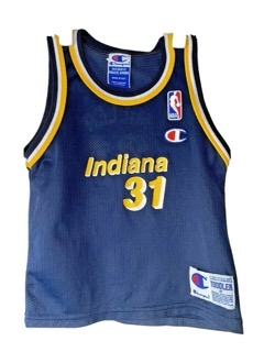 Reggie Miller Size 4T Indiana Pacers Vintage Champion Toddler Jersey Blue Boys