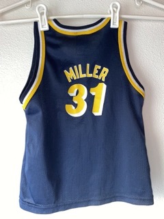 Reggie Miller Size 4T Indiana Pacers Vintage Champion Toddler Jersey Blue Boys - image 5