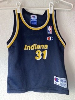 Reggie Miller Size 4T Indiana Pacers Vintage Champion Toddler Jersey Blue Boys