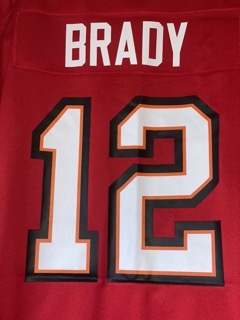 Tom Brady Super Bowl LIV Tampa Bay Bucs Nike NFL Jersey Red Mens Size L NWT - image 4