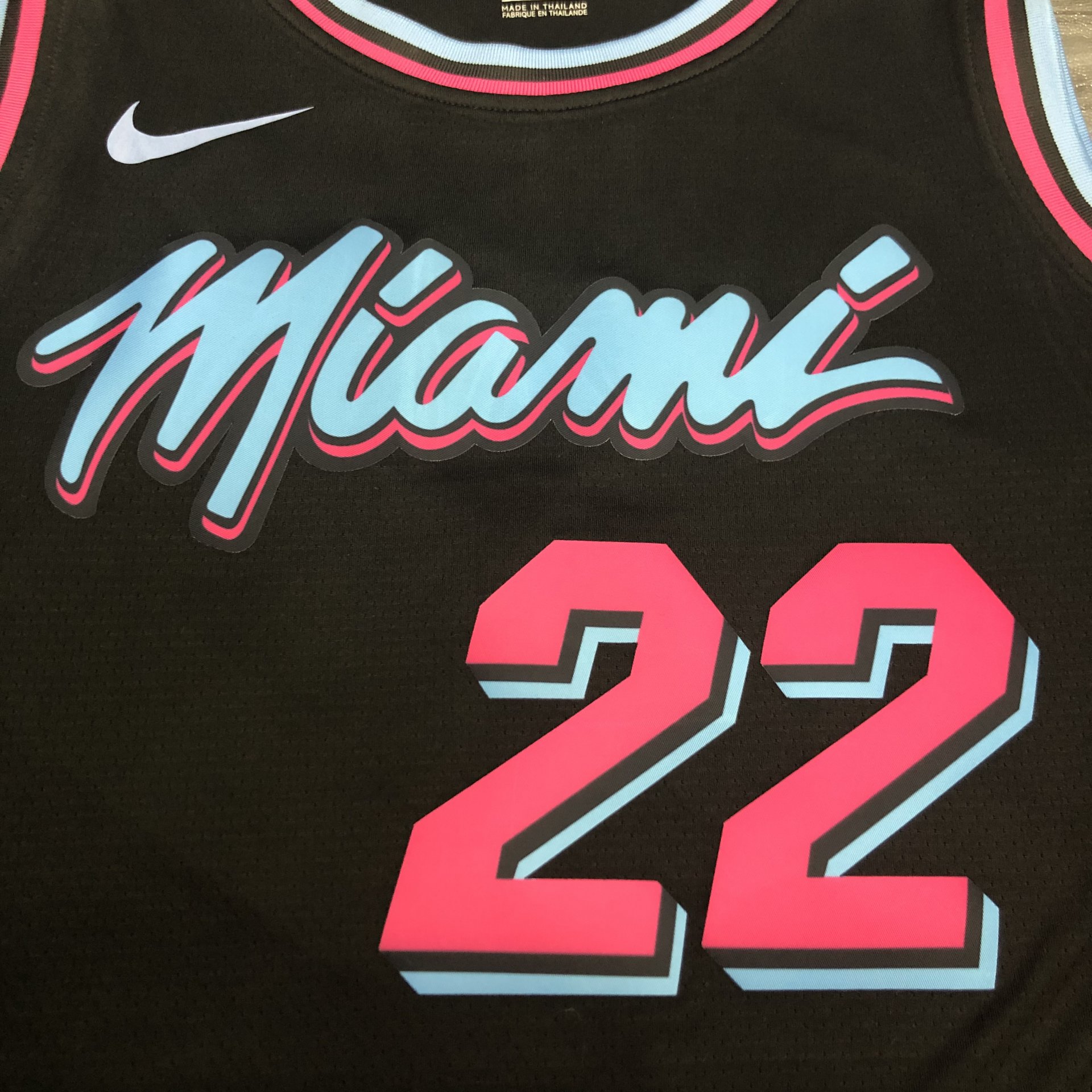 Shirts, Jimmy Butler Black Stitched Vice City Miami Heat