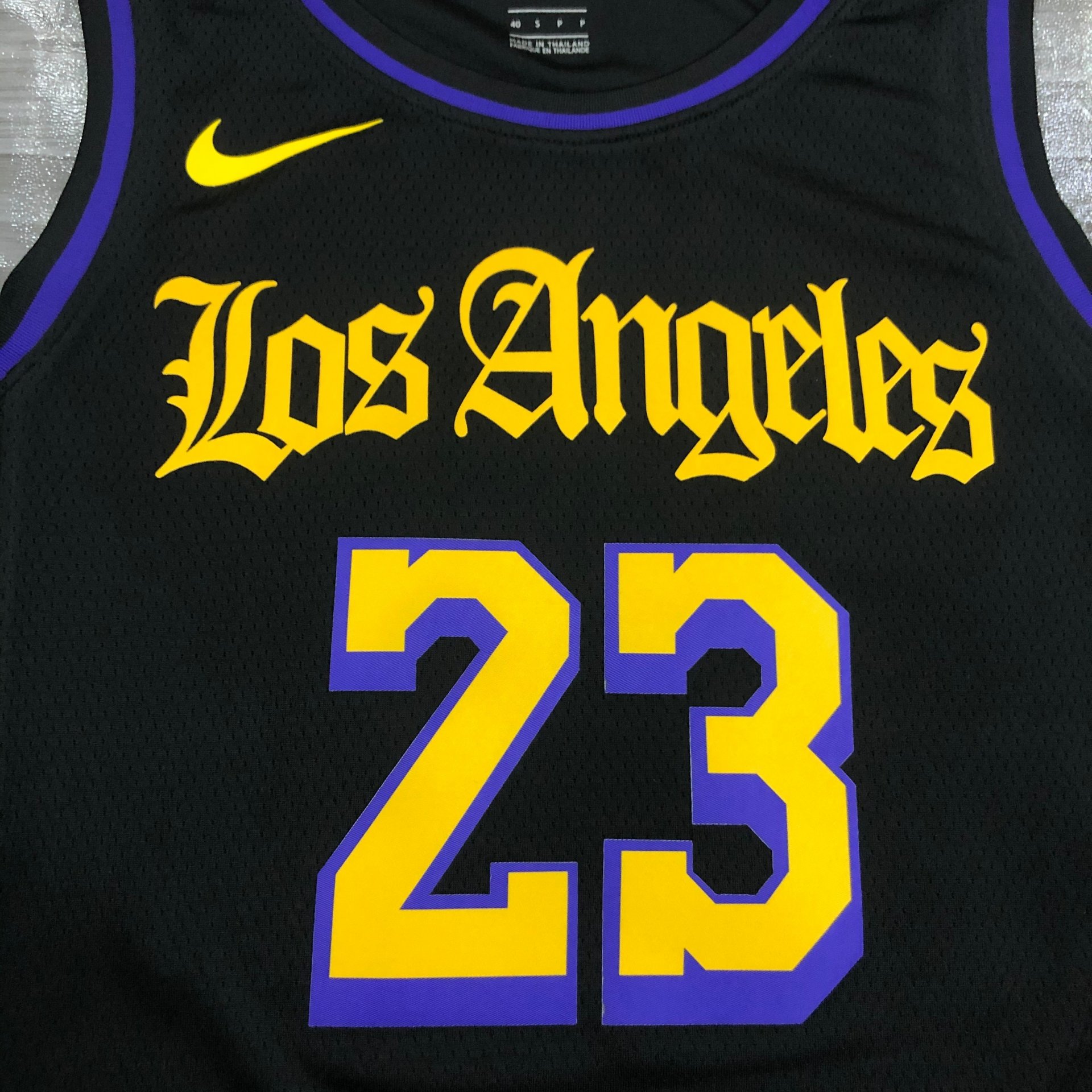 Lebron James Los Angeles Lakers - Black/Yellow/Purple #23 - JerseyAve - 市场