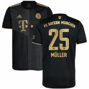 Men's  Thomas Müller Black Bayern Munich 202021-2022 Away Replica fan version  Jersey - image 3