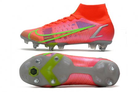 Nike Assassin 14th generation high-top fully knitted waterproof SG football boots Nike Mercurial Superfly VIII Elite SG PRO Anti Clog39-45 - image 7