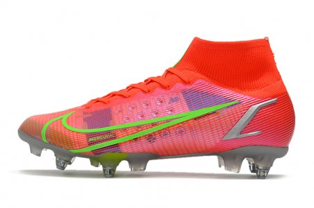 Nike Assassin 14th generation high-top fully knitted waterproof SG football boots Nike Mercurial Superfly VIII Elite SG PRO Anti Clog39-45 - image 5