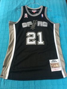 NBA San Antonio Spurs Tim Duncan Mitchell and Ness Version Jersey SIZE M