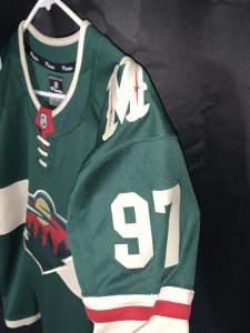 #97 Kirill Kaprizov Youth L/XL NHL Minnesota Wild fanatics Home breakaway jersey