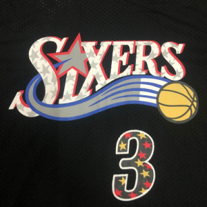 Philadelphia 76ers Allen Iverson #3 Mitchell&Ness Black Name And Number Mesh Top - image 6
