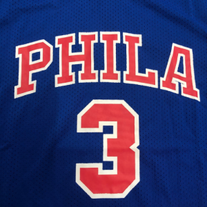 Philadelphia 76ers Allen Iverson #3 Mitchell&Ness Blue Name And Number Mesh Top - image 4