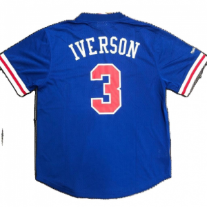 Philadelphia 76ers Allen Iverson #3 Mitchell&Ness Blue Name And Number Mesh Top - image 3
