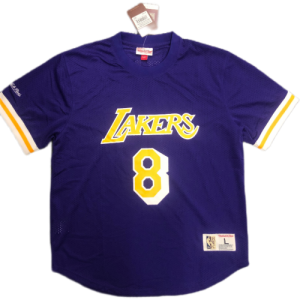 Los Angeles Lakers Kobe Bryant #8 Mitchell&Ness Purple Name And Number Mesh Top - image 3