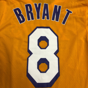 Los Angeles Lakers Kobe Bryant #8 Mitchell&Ness Yellow Name And Number Mesh Top - image 3