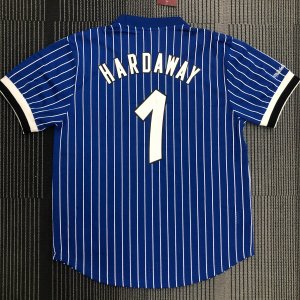 Tim Hardaway - Orlando Magic / Blue stripped Mesh Top - image 7