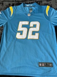 Khalil Mack Mens L Powder Blue Las Angeles Chargers NFL jersey