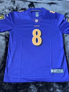 Lamar Jackson Mens L Purple Baltimore Ravens NFL jersey - image 5