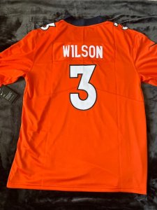 Russell Wilson Mens L Orange Denver Broncos NFL jersey - image 3