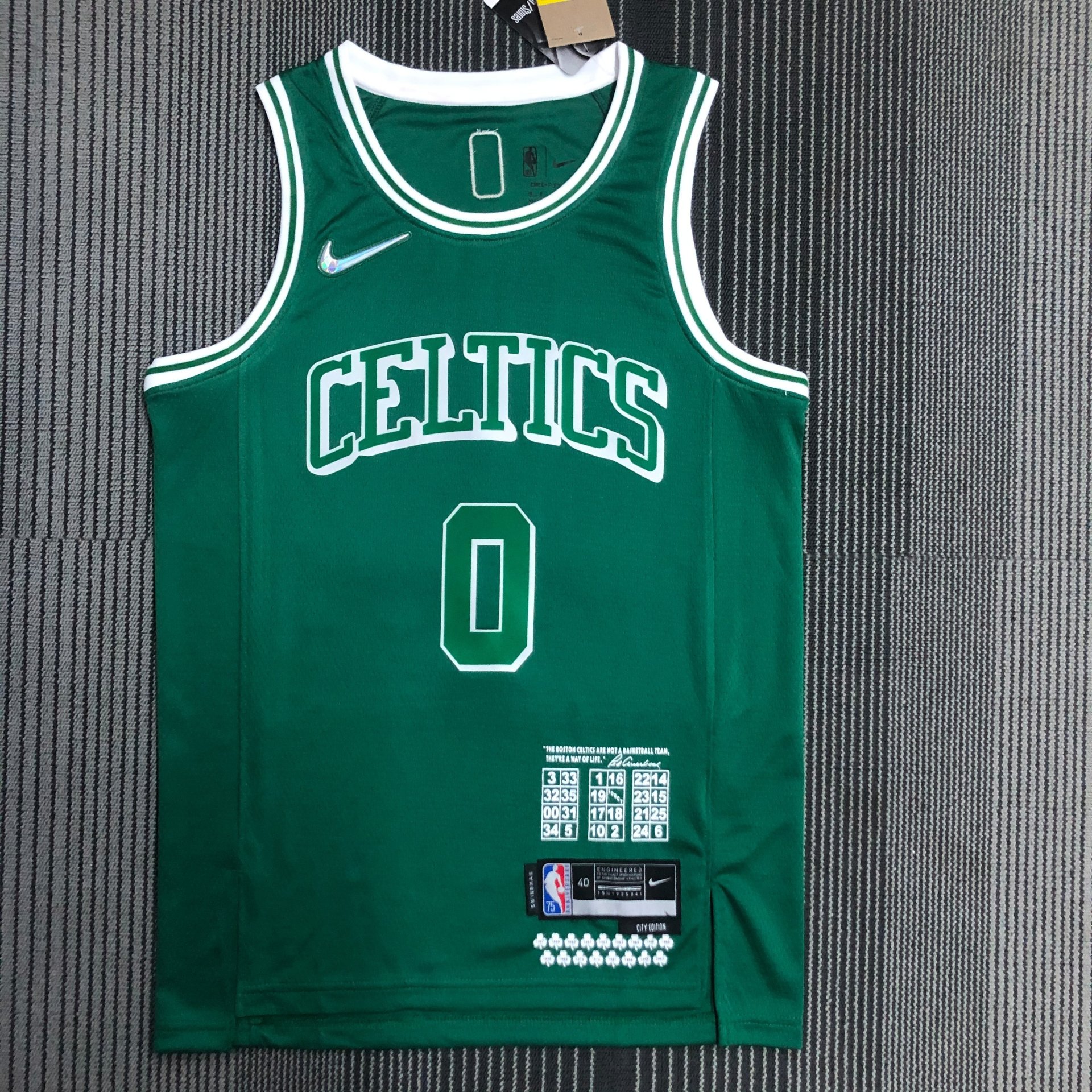 Jayson Tatum Boston Celtics Autographed Green Nike 2022-2023 City