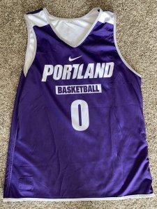 Portland Pilots NCAA Basketball Team Issued Practice Jersey #0 Clark Nike Size L