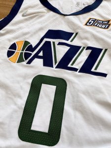 Eric Paschall Utah Jazz Game Worn Used Jersey 2022 NBA Playoffs Nike Meigray COA - image 8